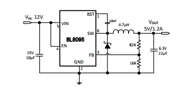 上海贝岭BL8095典型应用电路图