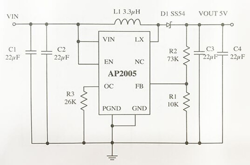芯朋微AP2005典型应用电路图