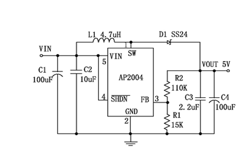 芯朋微AP2004典型应用电路图