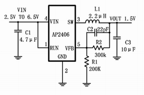 芯朋AP2406型号典型应用电路图