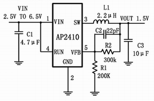 芯朋AP2410型号典型应用电路图