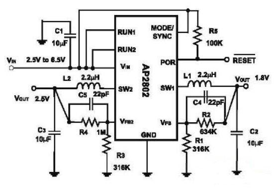 AP2802应用电路图
