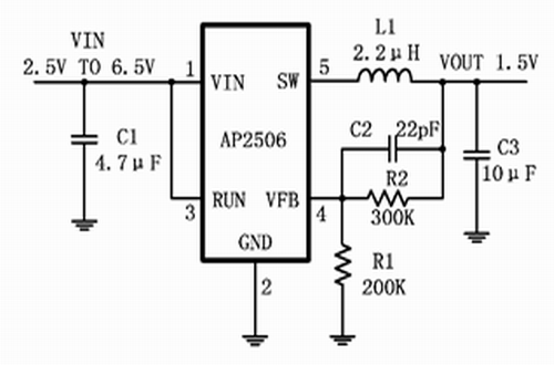 芯朋AP2506型号典型应用电路图
