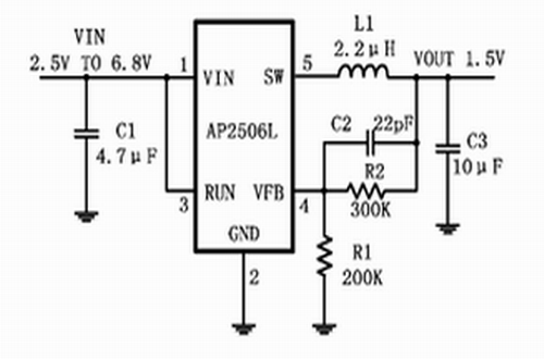 芯朋AP2506L型号典型应用电路图:
