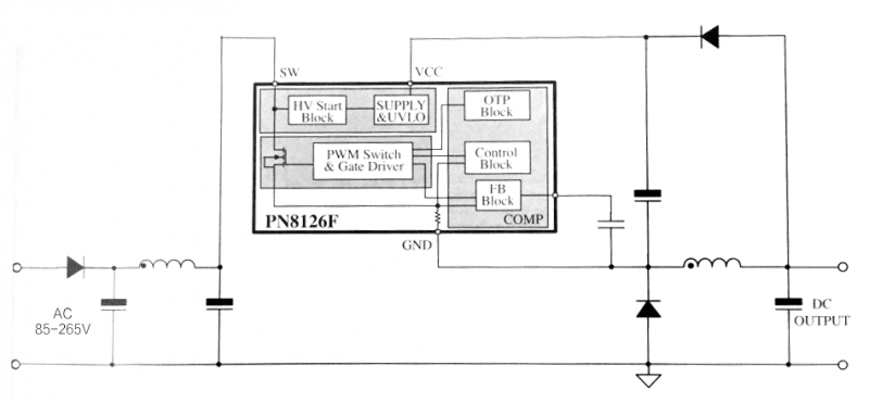 芯朋微PN8126F典型应用电路图