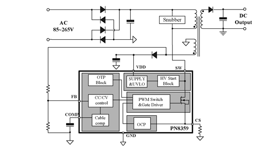 芯朋微PN8359典型应用电路图