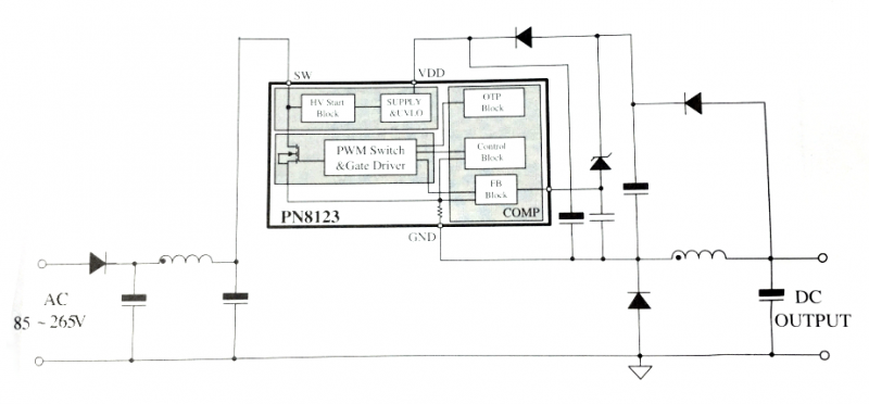 芯朋微PN8123典型应用电路图