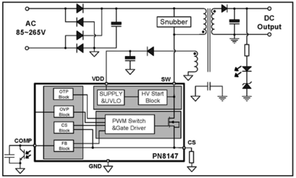 PN8147典型应用电路图