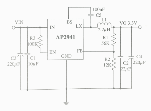 芯朋微AP2941典型应用电路图