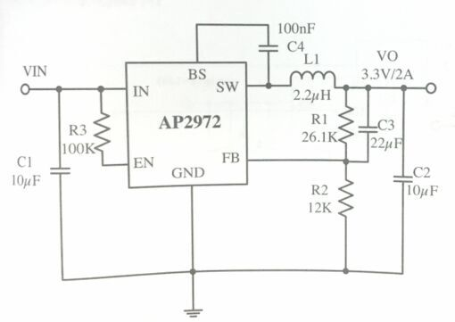 芯朋微AP2972典型应用电路图