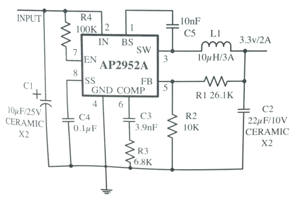 芯朋微AP2952A典型应用电路图