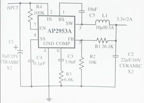芯朋微AP2953A典型应用电路图