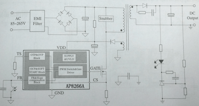 AP8266A典型应用电路图