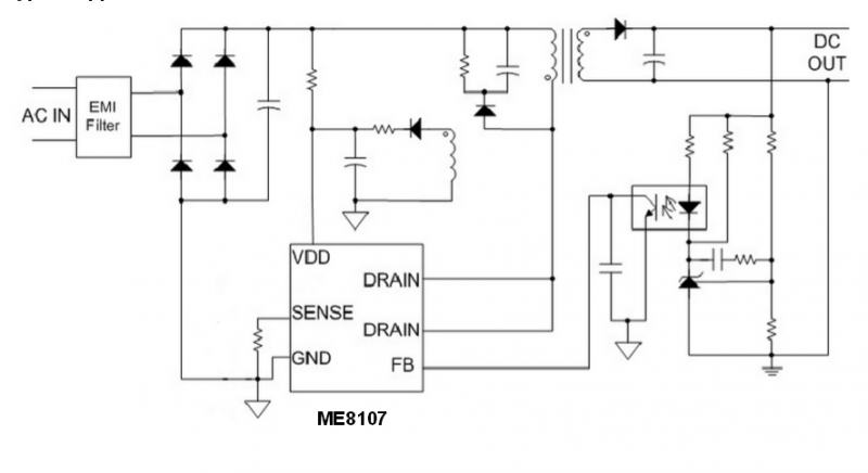 微盟ME8107BD7G典型应用电路图