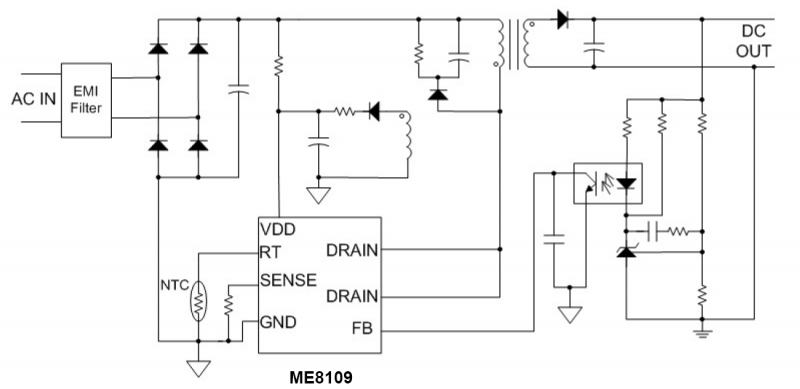 微盟ME8109BD8G典型应用电路图