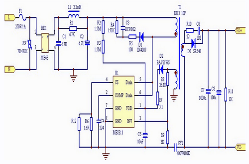 微盟ME8311AS7G典型应用电路图