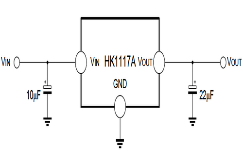 航顺HK1117典型应用电路图