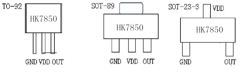 航顺HK7850引脚图/引脚功能