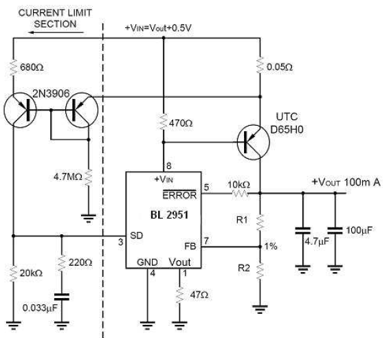BL2951典型应用电路图