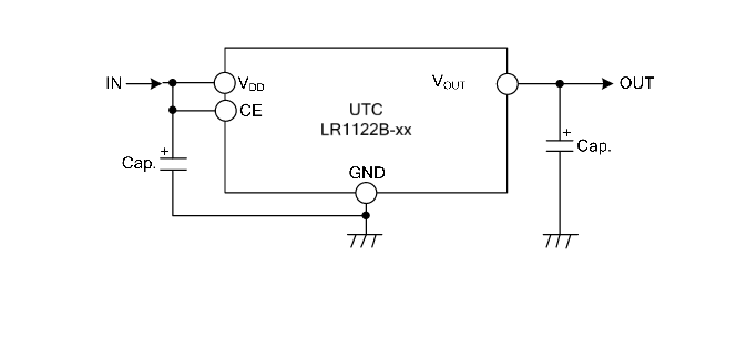 台湾友顺LR1122B典型应用电路图