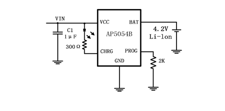 芯朋微AP5054B典型应用电路图