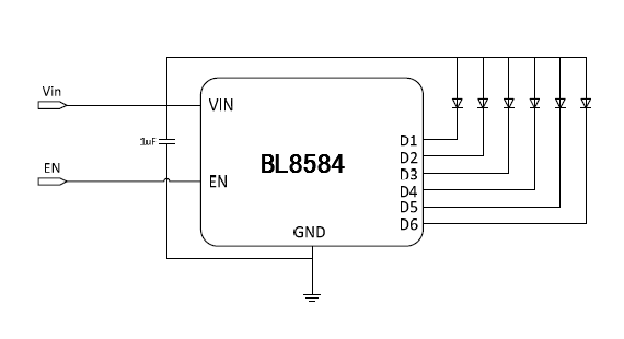 上海贝岭BL8584典型应用电路图