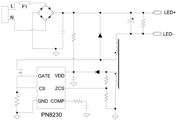 PN8230典型应用电路图
