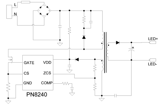 PN8240典型应用电路图