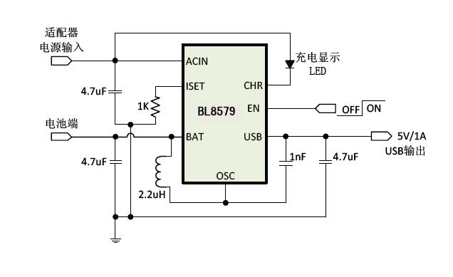 上海贝岭BL8579典型应用电路图