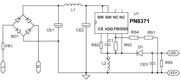 PN8371典型应用电路图
