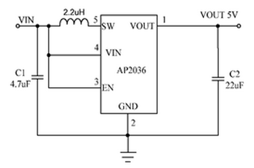 芯朋微AP2036典型应用电路图