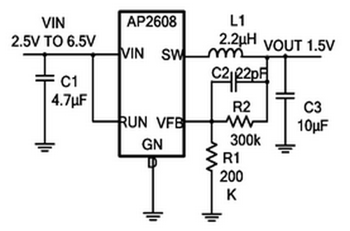 芯朋微AP2608典型应用电路图