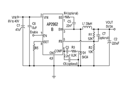 芯朋微AP2962B典型应用电路图