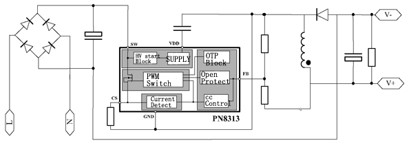 PN8313典型应用电路图