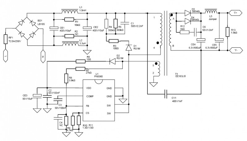 PN8360电源原理图