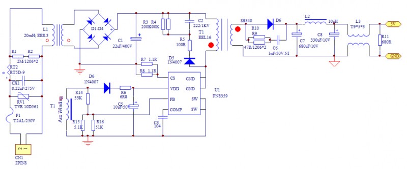 PN8359电源原理图