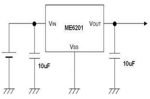 南京微盟ME6201型号典型应用电路图