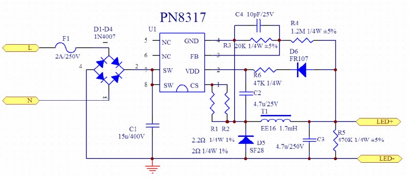 PN8317电源原理图