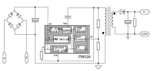 PN8326典型应用电路图