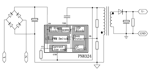 PN8324典型应用电路图