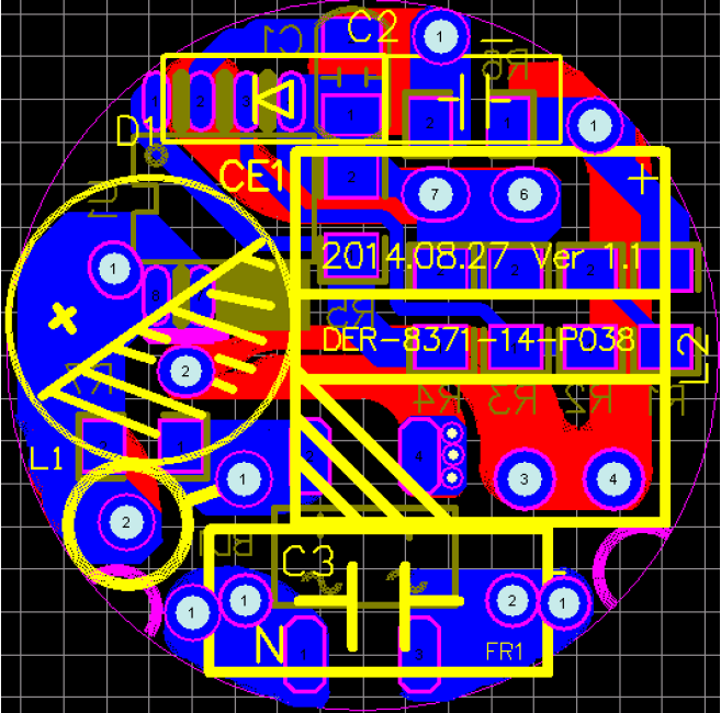 芯朋微基于PN8371 的5.85W 灯丝灯LED 应用方案PCB LAYOUT