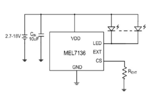 南京微盟MEL7136型号典型应用电路图