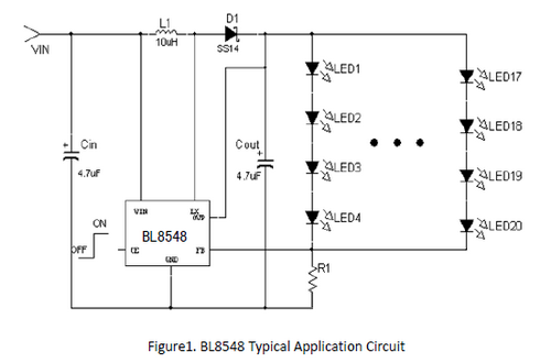 上海贝岭BL8548典型应用电路图