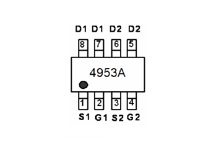 新洁能NCE4953A引脚图/引脚功能