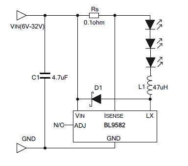 BL9582典型应用电路图