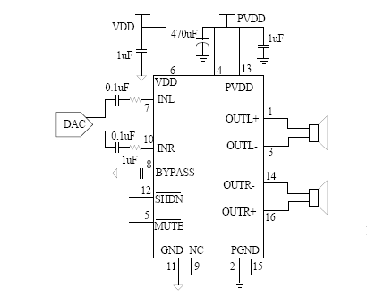 上海贝岭BL6316典型应用电路图