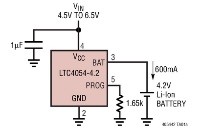 LTC4054典型应用电路图