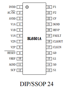 BL6501A引脚图/引脚功能
