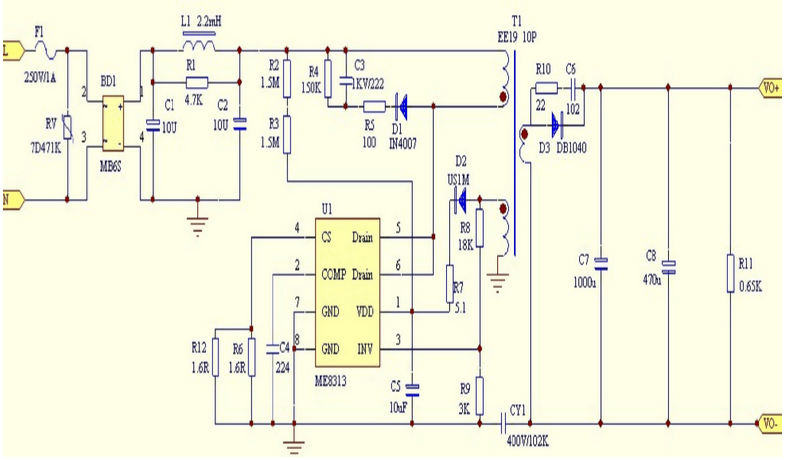 ME8313典型应用电路图
