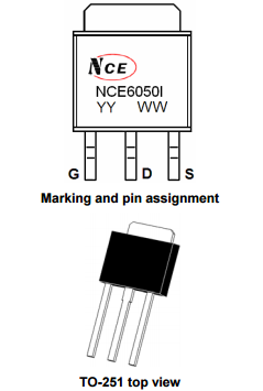 NCE6050I引脚图引脚功能